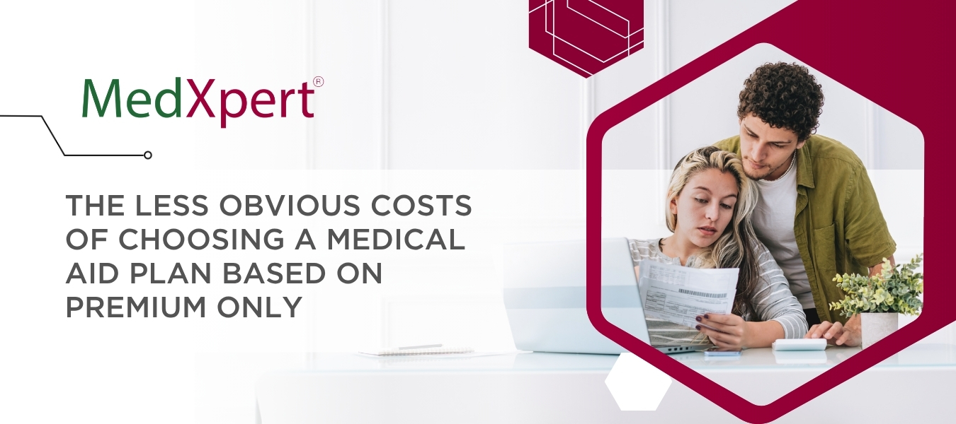 Couple-reviewing-lower-premium-medical-aid-options-and-scheme-rate-details